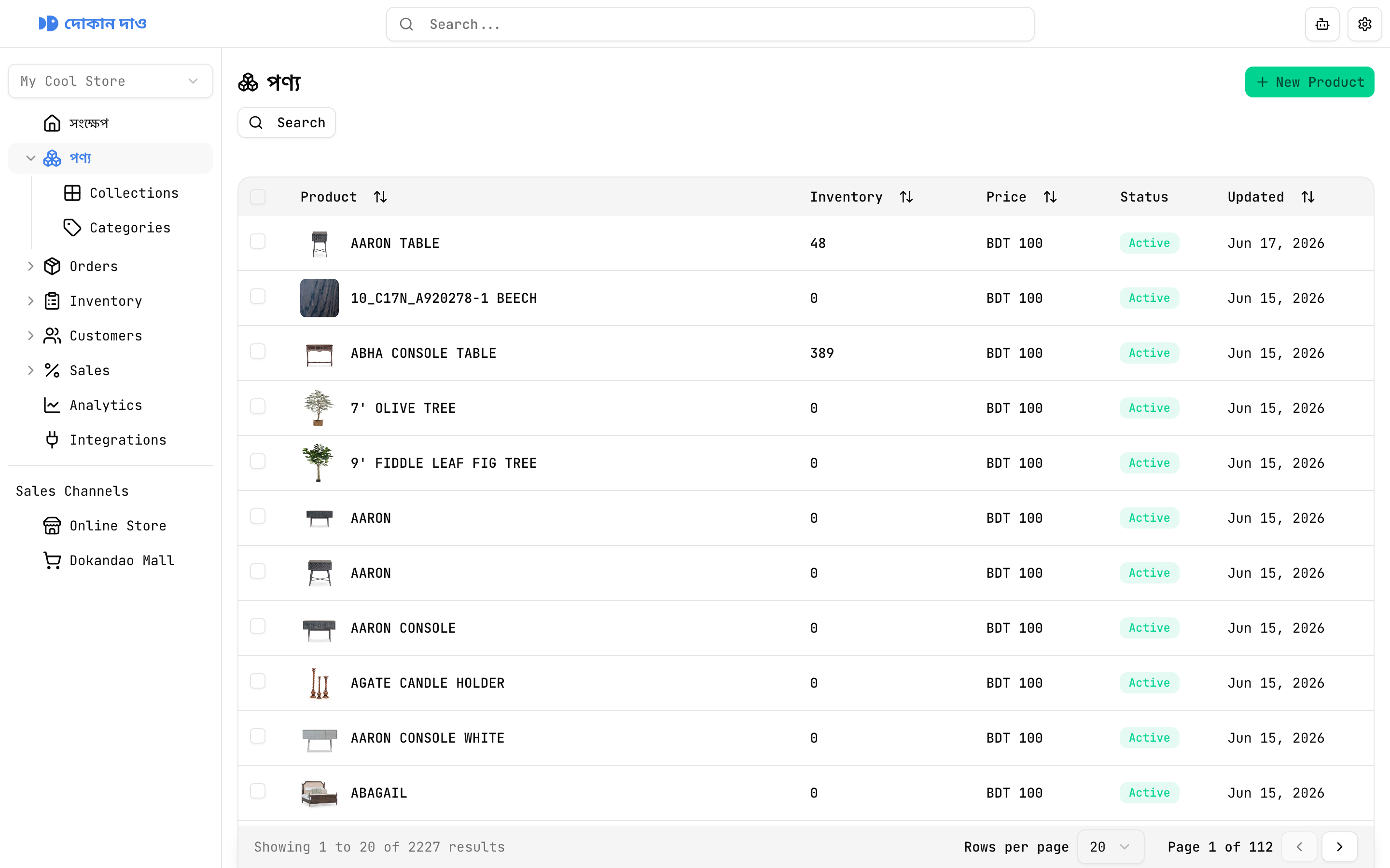 Dokandao product catalog ready to sell